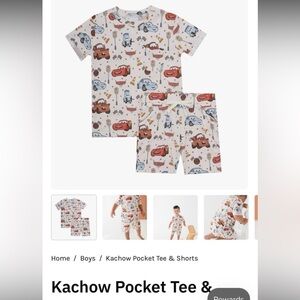 NWT cars bamboo short set